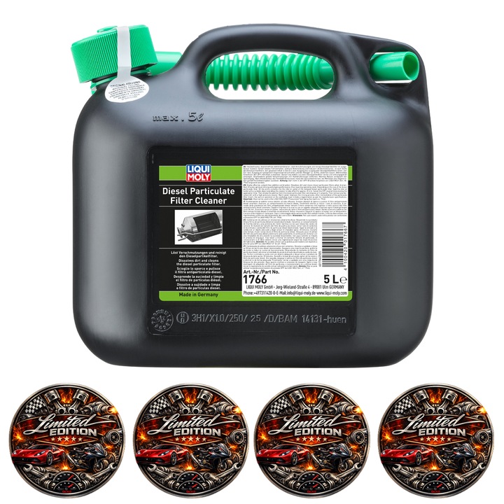 Lichid Curățare Filtru Particule DPF, Liqui Moly, 5 L, incolor, set 4 stickere auto