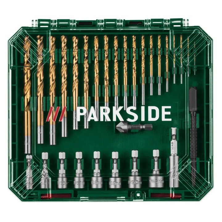 PARKSIDE® Fúró- és bitkészlet 2 szintes tárolódobozban - 75 részes