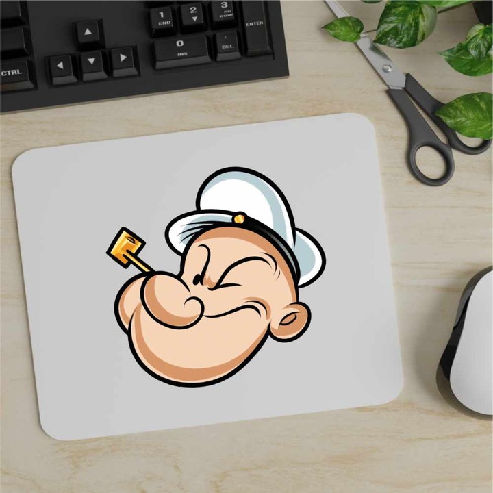 Гейминг подложка за мишка Popeye Marinarul Pescar Pipa Barcagiu, 21x19 см
