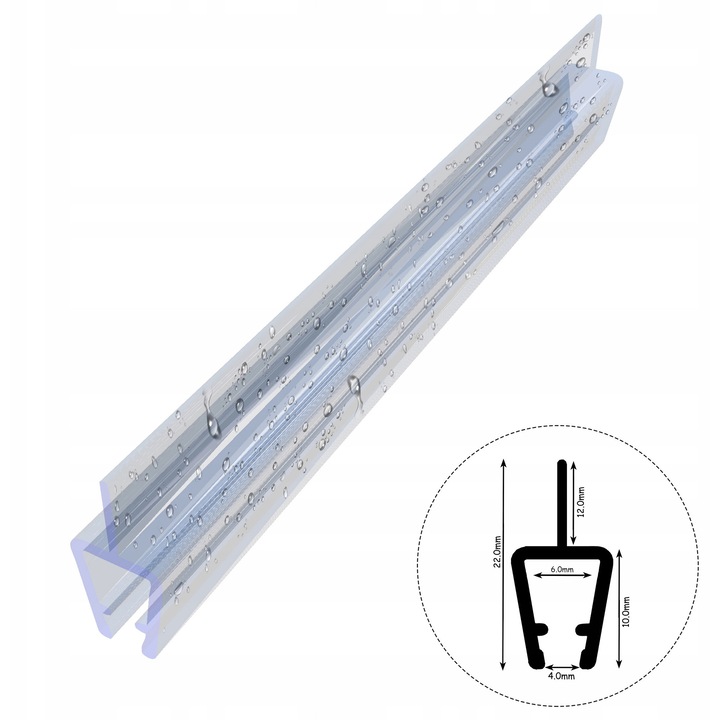 Tömítés zuhanykabinba COCOS D22 5-6mm 40cm