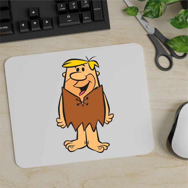 Gaming egérpad Familia Flintstone Barney Rubble Epoca de Piatra, 21x19cm