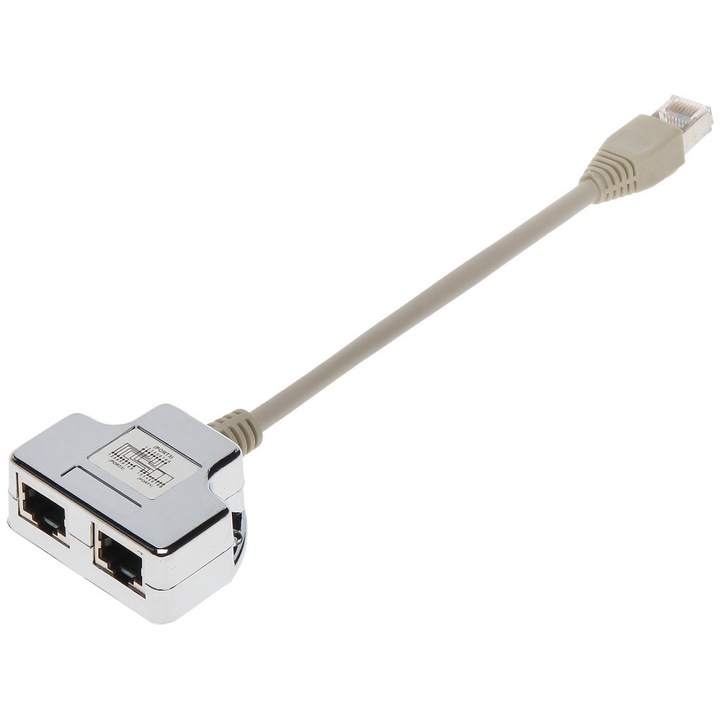 Digitus adapter 2x RJ45 / 1x RJ45, 12cm, 50x37x21mm