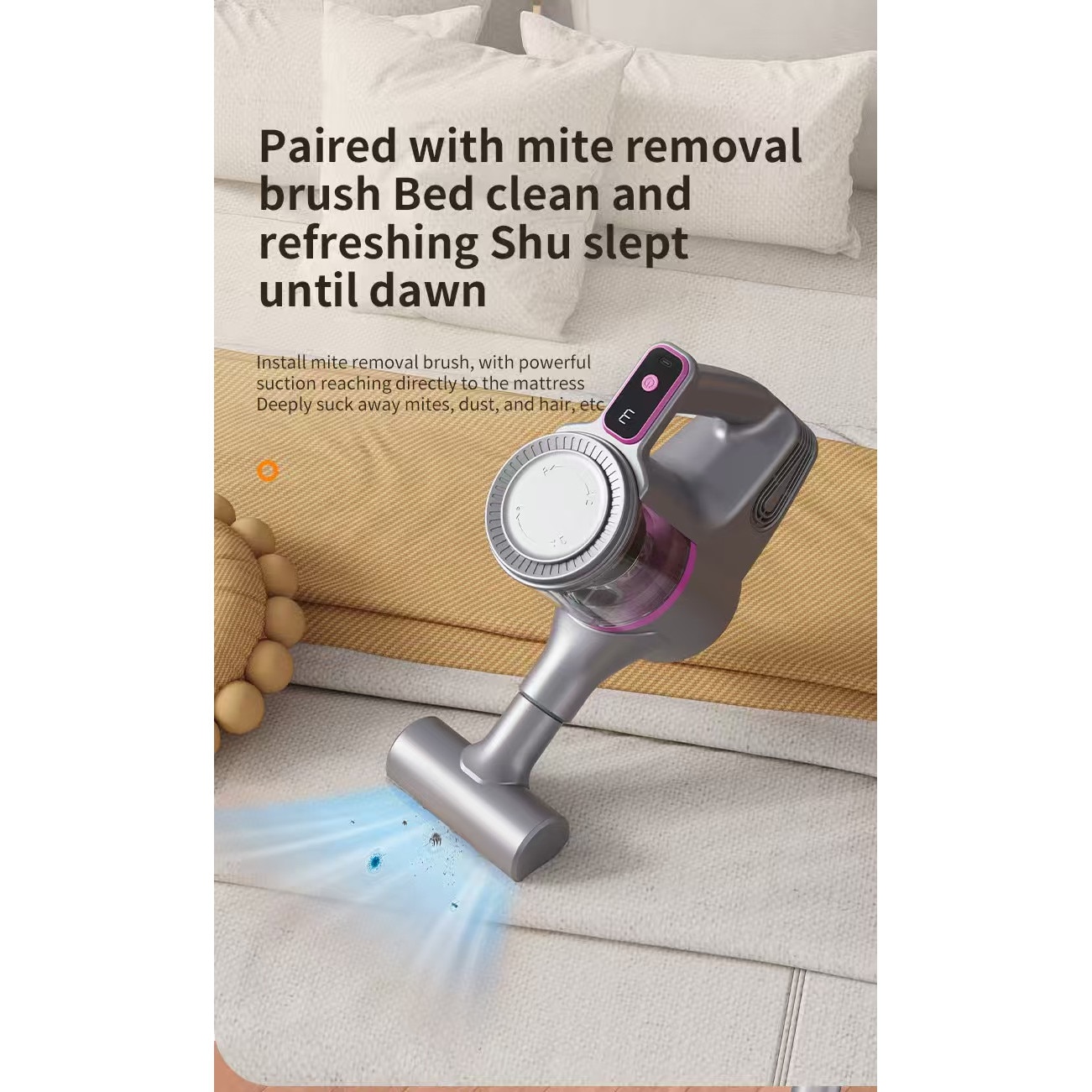 4-in-1 aspirator pentru a elimina acarieni multi-functionale / handheld / bar 2-in-1, o masina pentru a realiza intreaga camera curat
