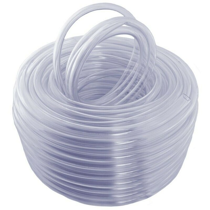 COCOS technikai tömlő, PVC tűszövött tömlő, 3mm, átlátszó, 1m