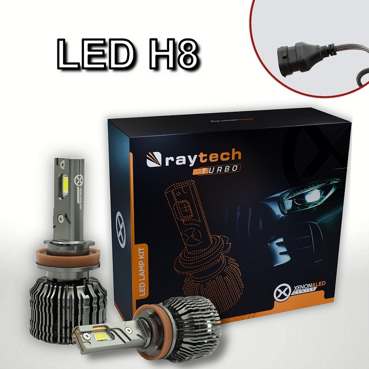 LED крушки H8 RayTech TURBO 130W 6000K CANBUS