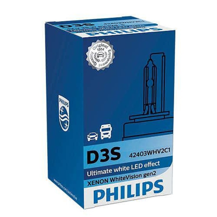 Xenon Крушка D3S 35W AC Philips White Vision gen2