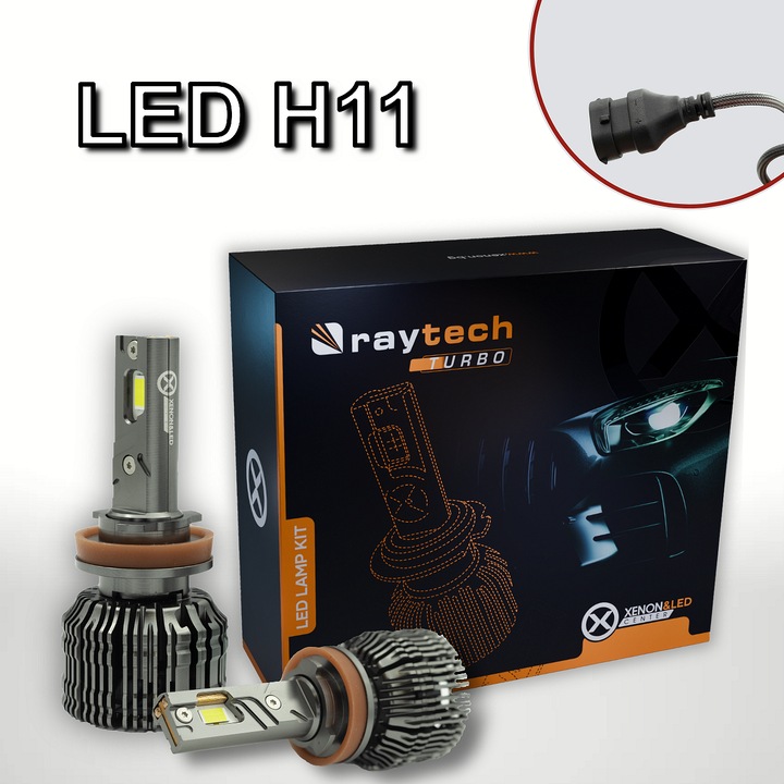 LED крушки H11 RayTech TURBO 130W 6000K CANBUS