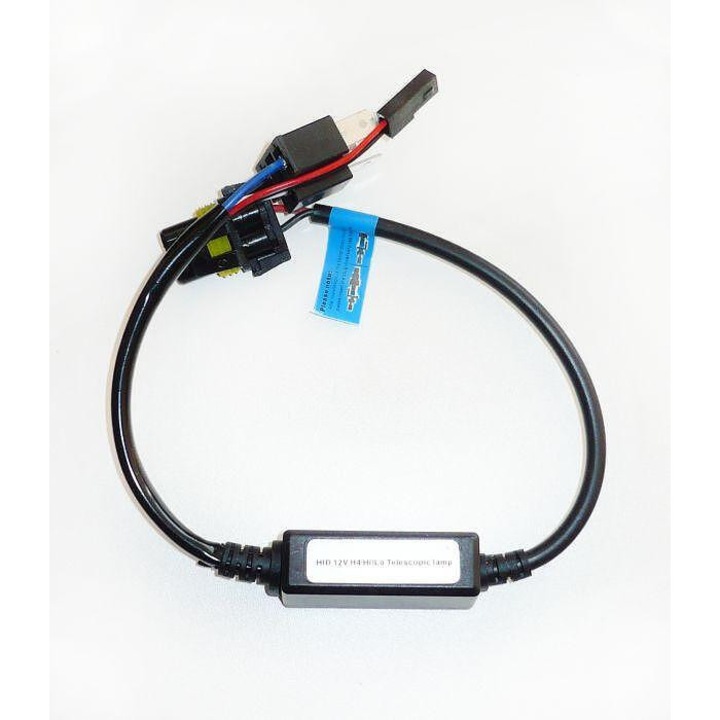Kábelezés autó/motorkerékpár bixenon rendszerhez vezérlővel (egy fényszóróhoz) 12V – H4, HB5/9007, H13/9008, HB1/9004, HS1, S1, S2, BA20D izzókhoz