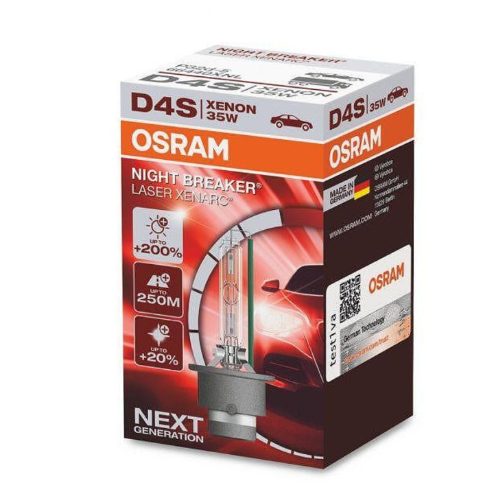Xenon Крушка D4S 35W AC Osram Xenarc Night Breaker Laser