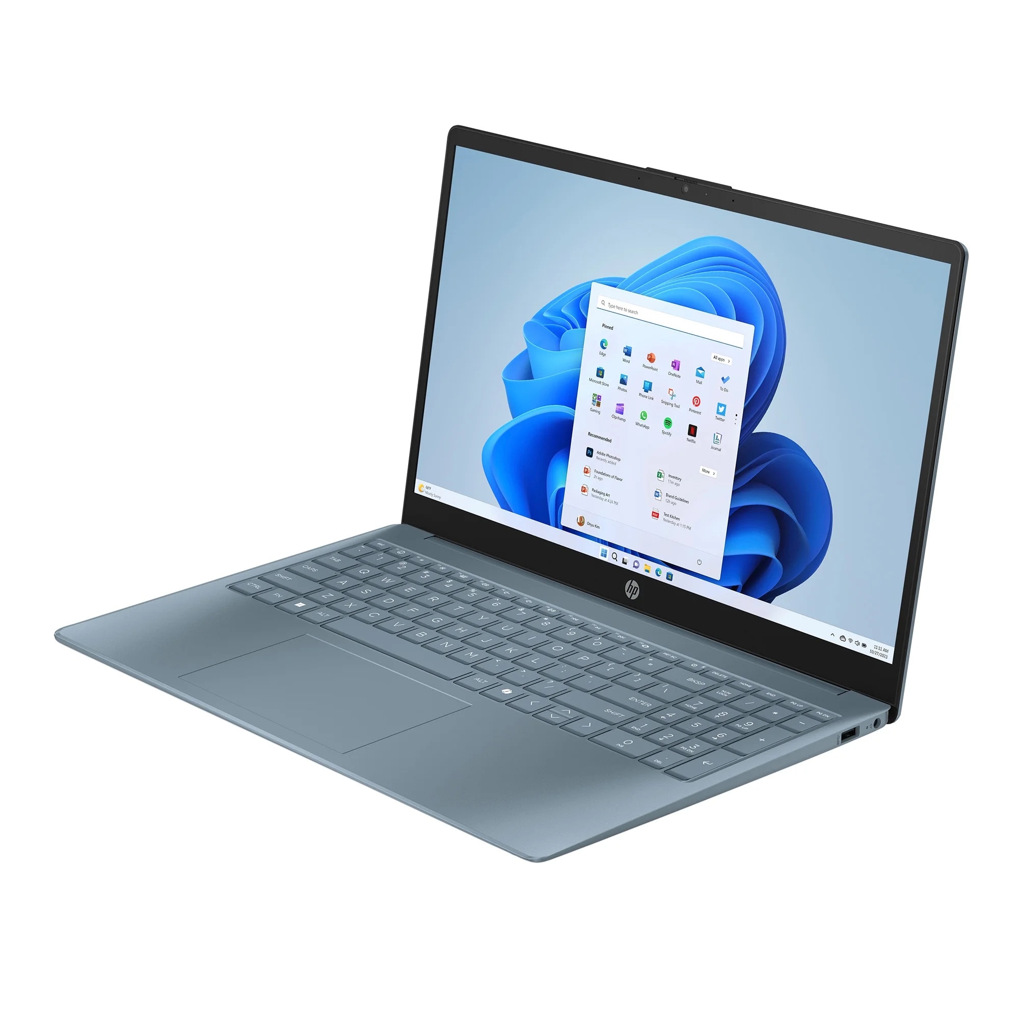Laptop HP 15-fd0071nq cu procesor Intel Core 5 120U, 15, 6 inch, 16 GB RAM DDR4, 512 GB SSD, Windows 11 Pro, Albastru