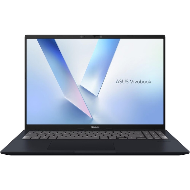 Laptop ASUS Vivobook 16 X1607QA cu procesor Snapdragon® X X1 26 100 pana la 2.97GHz, 16'', WUXGA, IPS, 16 GB LPDDR5X RAM, 1 TB SSD, Qualcomm® Adreno™ GPU, Windows 11 Home, Quiet Blue