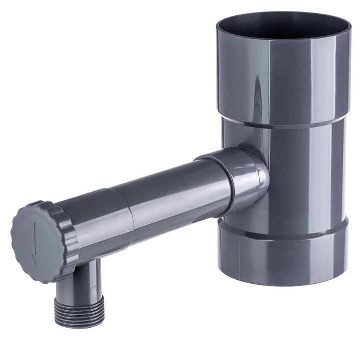 Esővízgyűjtő szelep, 90 mm, szürke