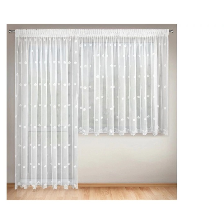 Daisy fényáteresztő függöny Fehér 400x160 cm - 200x250 cm