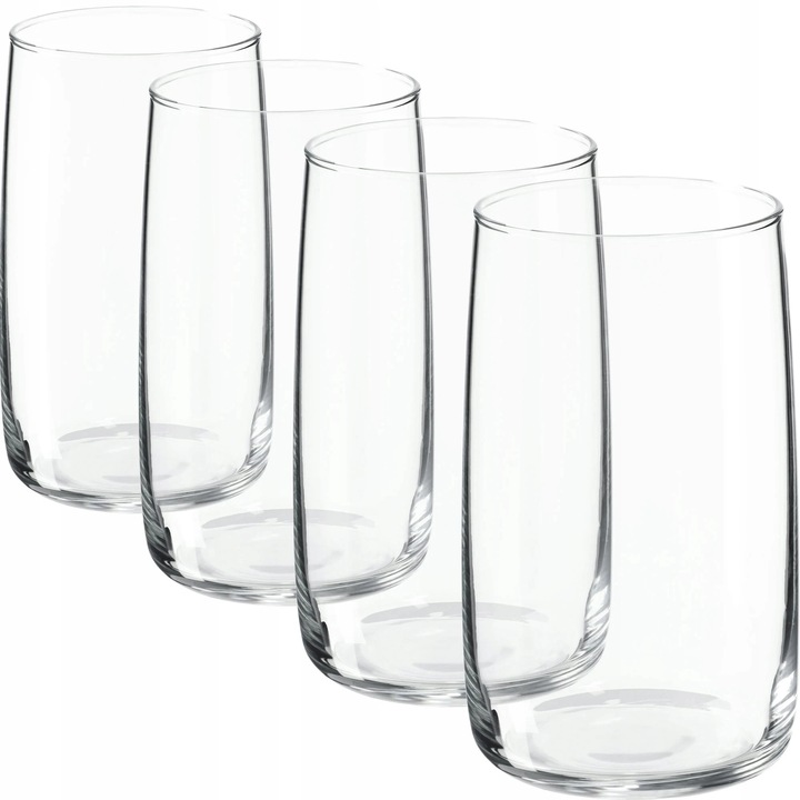 4 darabos italtartó pohárkészlet, ólommentes üveg, 480 ml, barna, enyhén kiszélesedő dizájn