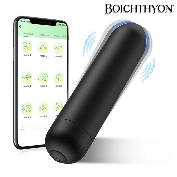 Boichthyon® golyóvibrátor APP-pal nőknek, alkalmazásvezérlés, 10 vibrációs mód, orvosi szilikon, USB-ről tölthető, csendes, vízálló, diszkrét intim játék