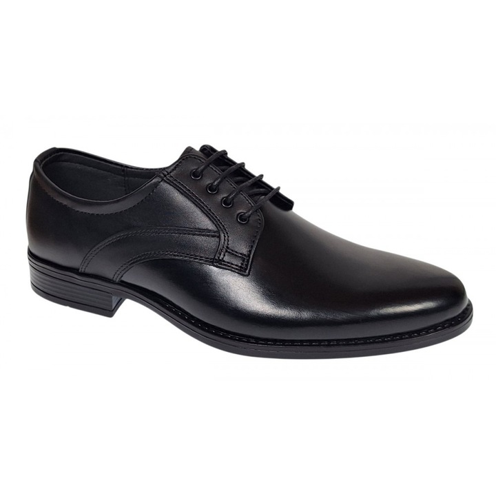 Pantofi barbati casual din piele naturala 200838, Negru