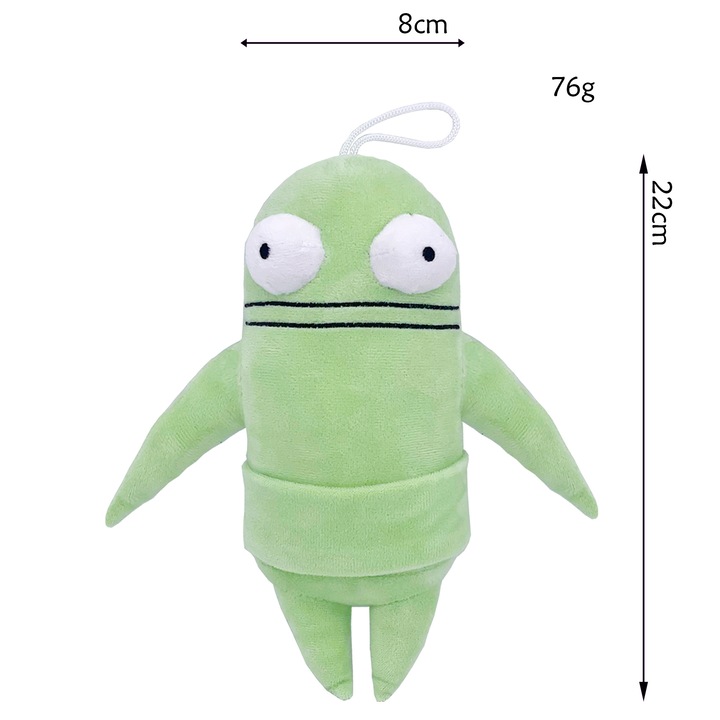 Jucarie de plus Spooky-Cute, model "R.E.P.O.", verde deschis