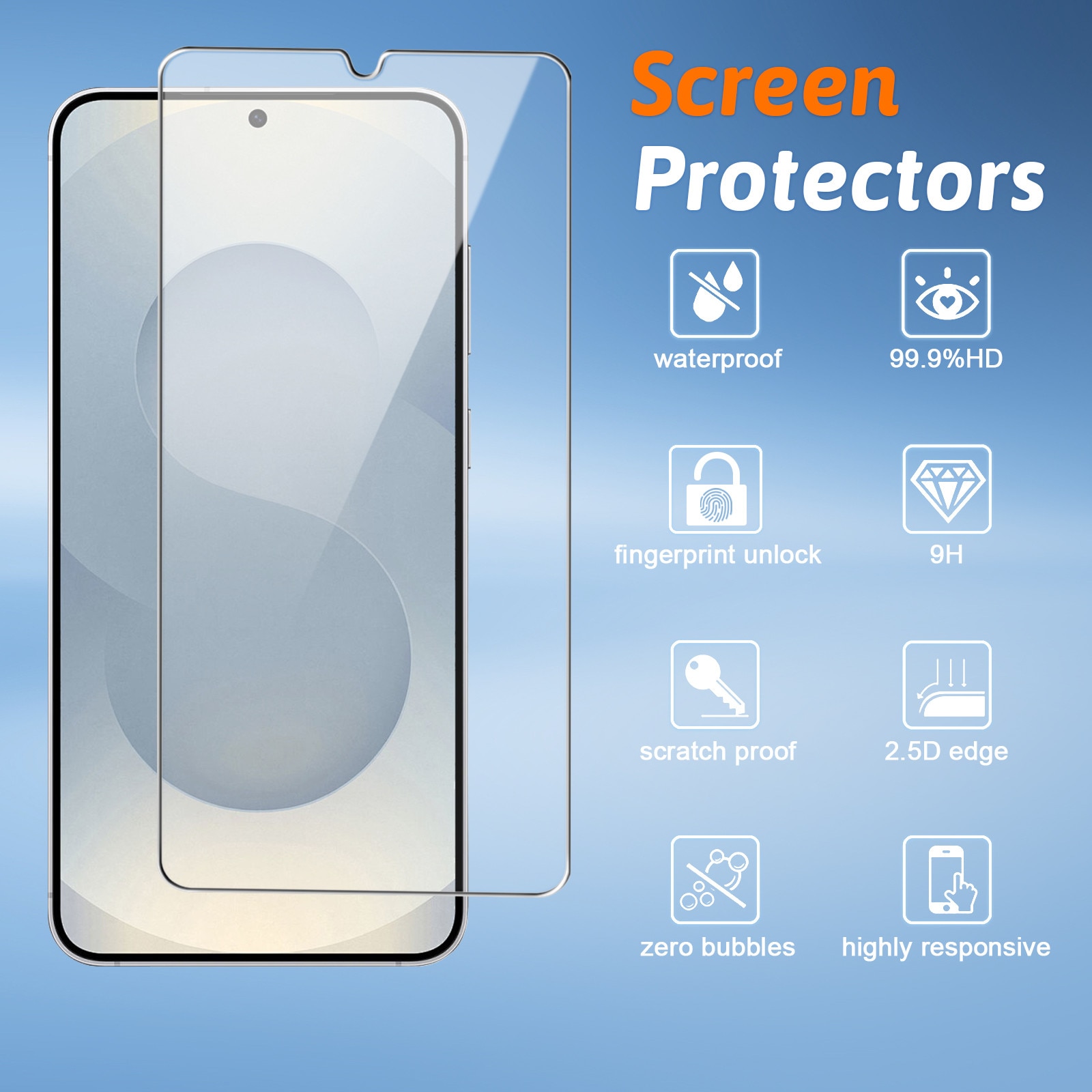 Husa pentru Samsung Galaxy S25 5G, set cu 2 protectii din sticla securizata, TPU, transparent