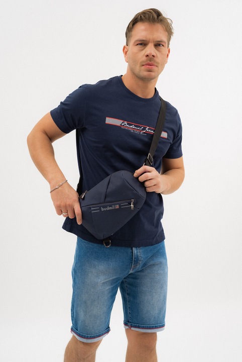 budmil férfi keresztpántos táska, ALVARO26, Kék