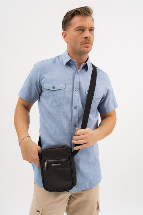 budmil férfi oldaltáska, ANTON26, Fekete