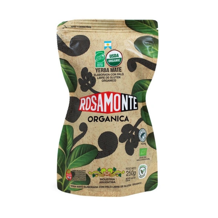 Yerba Mate Tea, Rosamonte Organica, Bio Tanúsítvánnyal, Prémium Minőség, Természetes Erő, Finom És Egészséges, 250 g