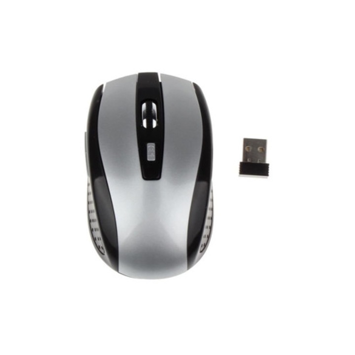 Hordozható 2.4G vezeték nélküli optikai egér számítógépekhez, laptopokhoz, utazáshoz, fekete