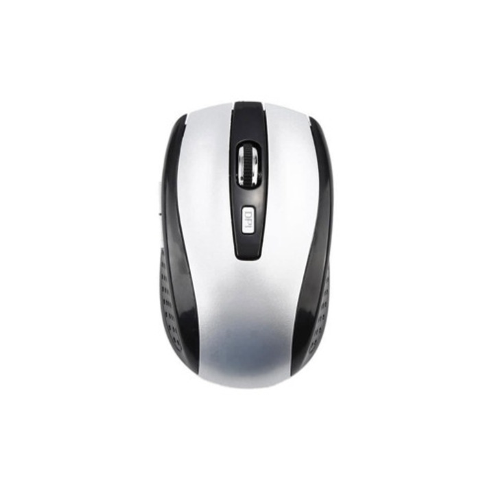 Vezeték nélküli gamer egér, 6 gombos, 1600DPI, ezüst