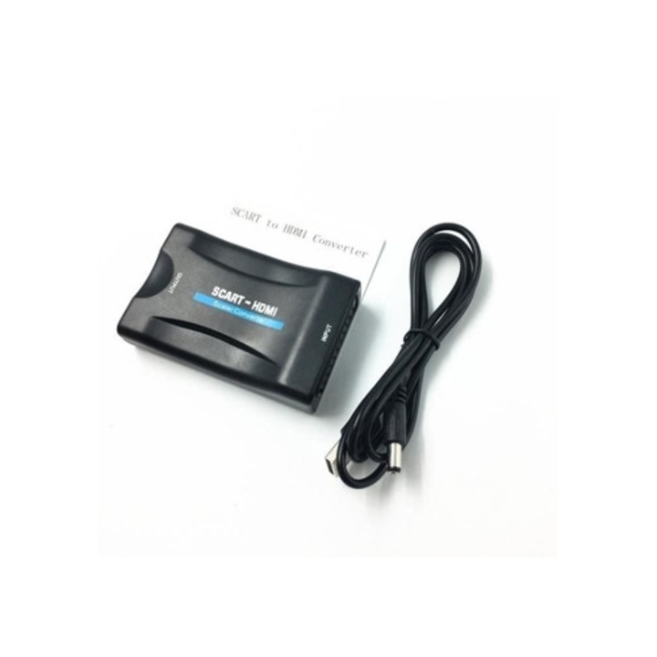 Адаптер Scart към HDMI, черен
