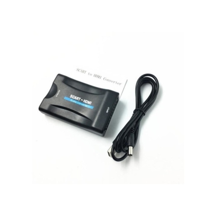 Адаптер Scart към HDMI, черен