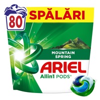 Detergent de rufe capsule Ariel Allin1 PODS Mountain Spring, 80 spalari