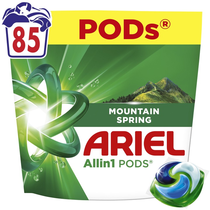 Ariel Allin1 PODS Mountain Spring kapszulás mosószer, 85 mosáshoz