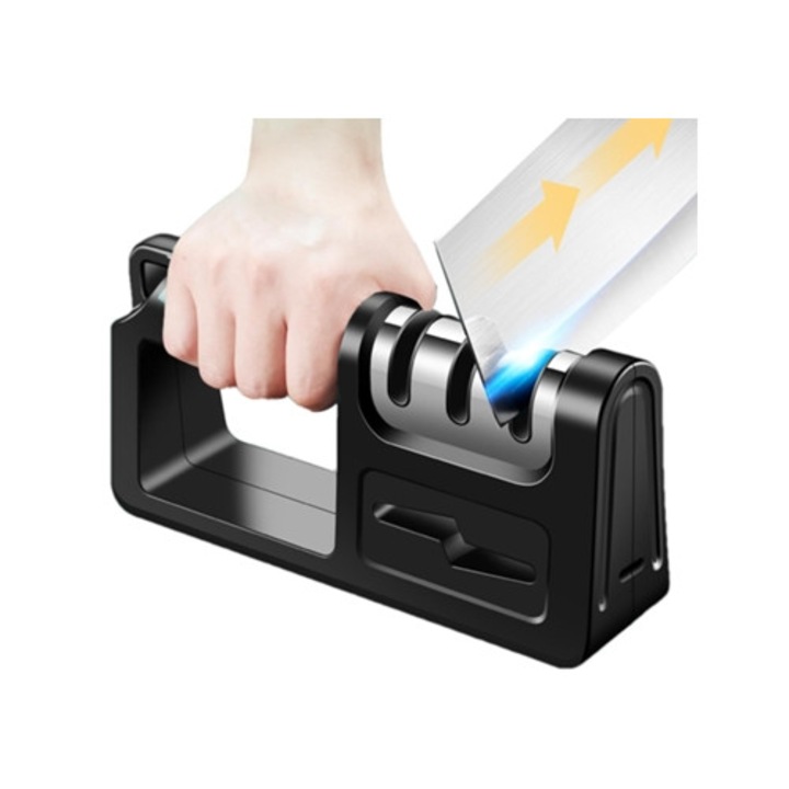 Késélező, 4 az 1-ben, gyémánt, fekete