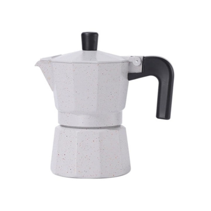 Espressor pentru aragaz, 100ml, gri, pentru bucatarie, camping si calatorii