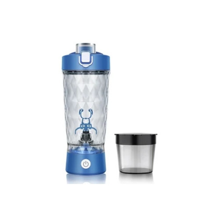 Storcator fructe electric 600ml albastru cu agitare automata si recipient praf