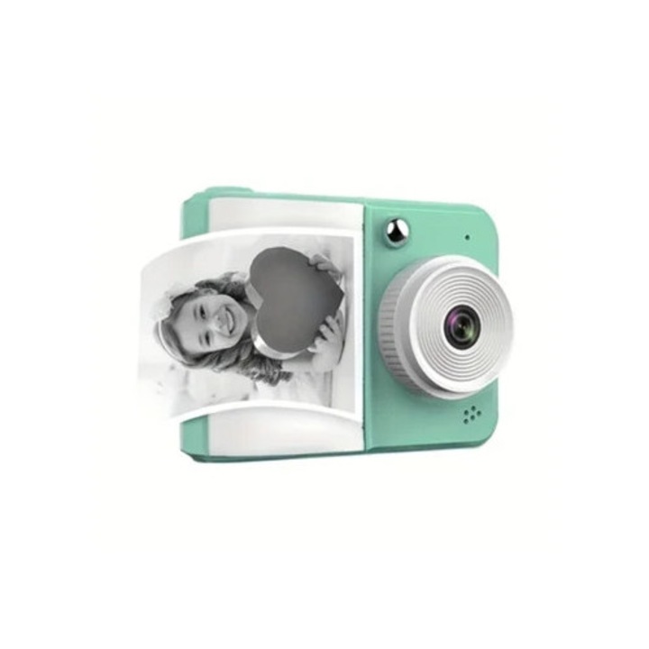Camera digitala instant pentru copii, 2.4 inch, 1080p, albastra