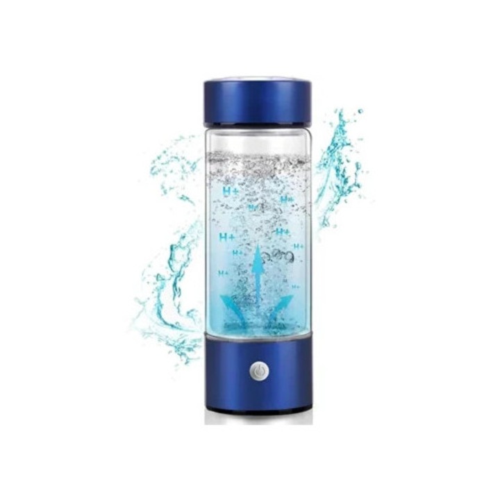 Hordozható vízionizátor, 420 ml, gyors elektrolízis 3 perc, kék