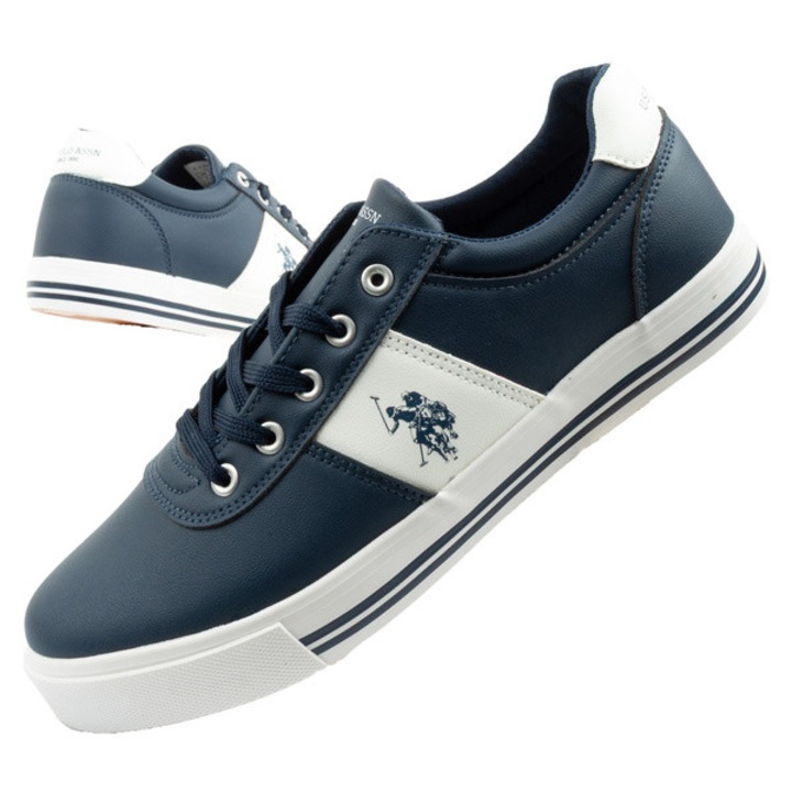 Pantofi sport U.S. Polo Assn., bleumarin, piele ecologica, marime 43