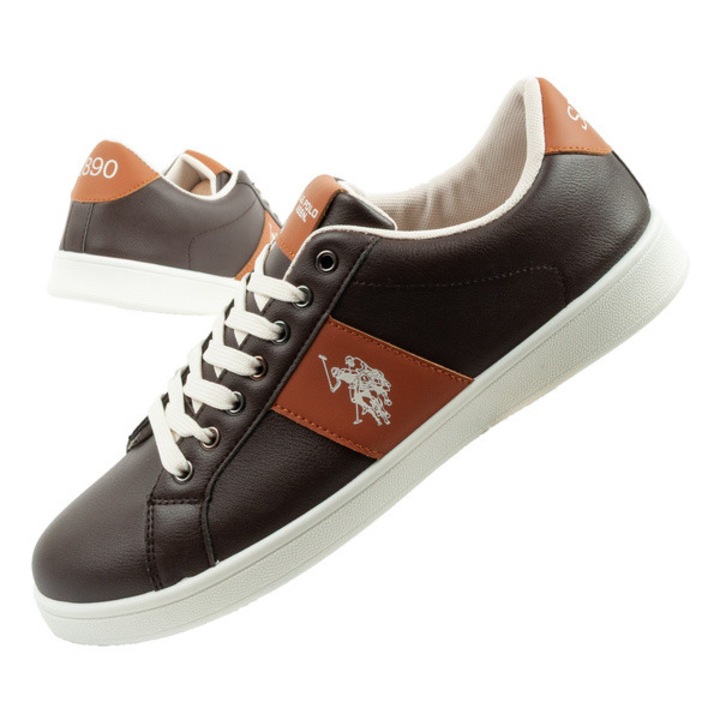 Pantofi sport U.S. Polo Assn., maro, piele ecologica, marime 41