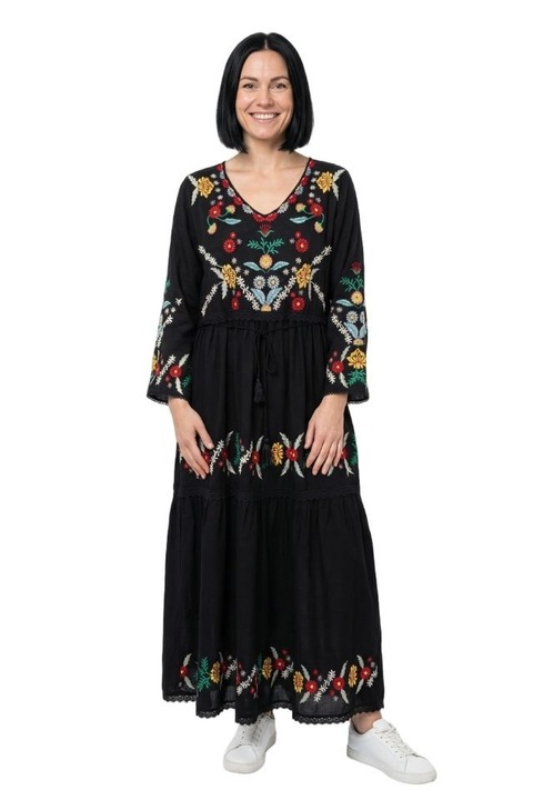 Дамска ежедневна рокля A26 черна, Черен