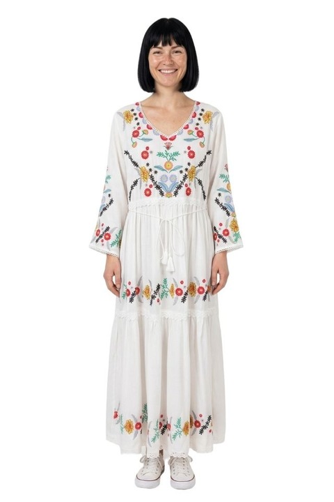 Дамска ежедневна рокля A26 бяла, Бял