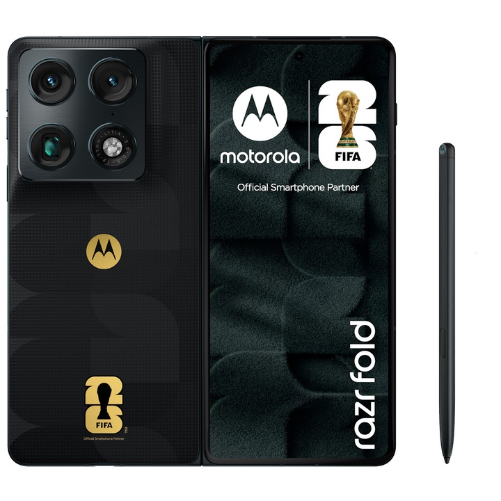 Telefon mobil Motorola razr fold FIFA World Cup 26th Edition 512GB, 16GB RAM, Pantone Blackened Blue
