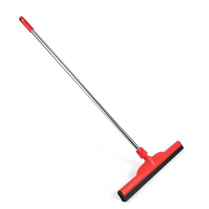 Set racleta pentru podele, 54cm si coada telescopica reglabila 125 cm, Dublu strat EVA glue，Design cu dubla incuiere，Rosu