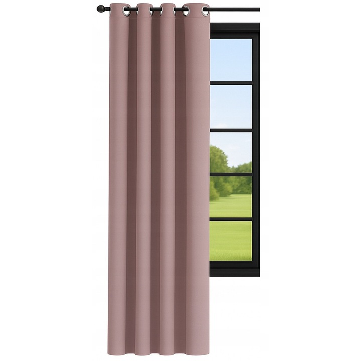 Draperie Gata Facuta, Now-Art, 140x230cm, Catifea Velur, Roz