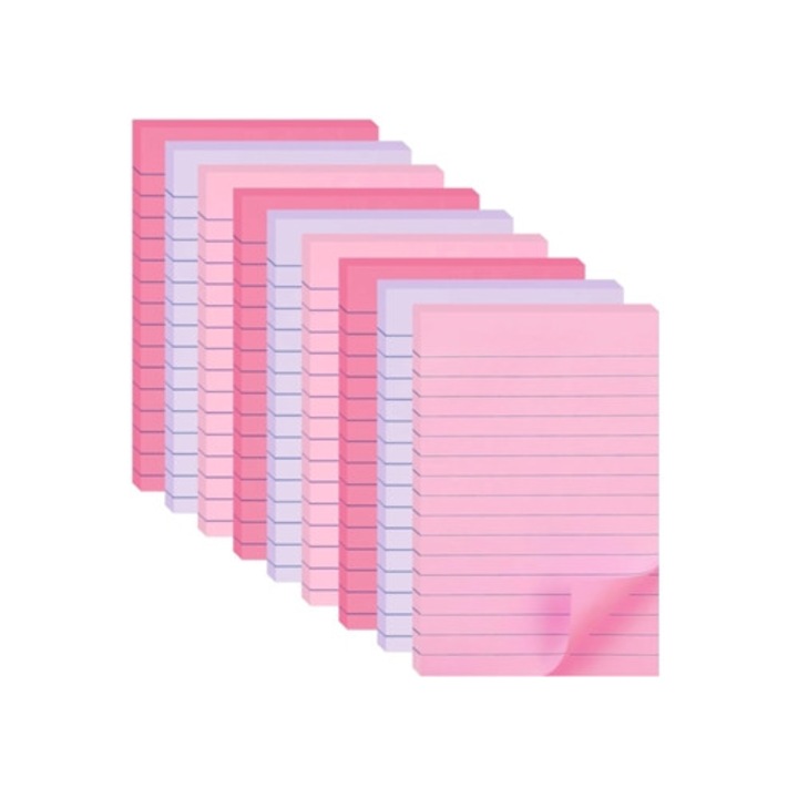 9 db öntapadós jegyzettömb készlet, 4x6 hüvelyk, rózsaszín