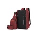 Rucsac laptop 17.3 inch, set 3 piese, capacitate mare, rosu