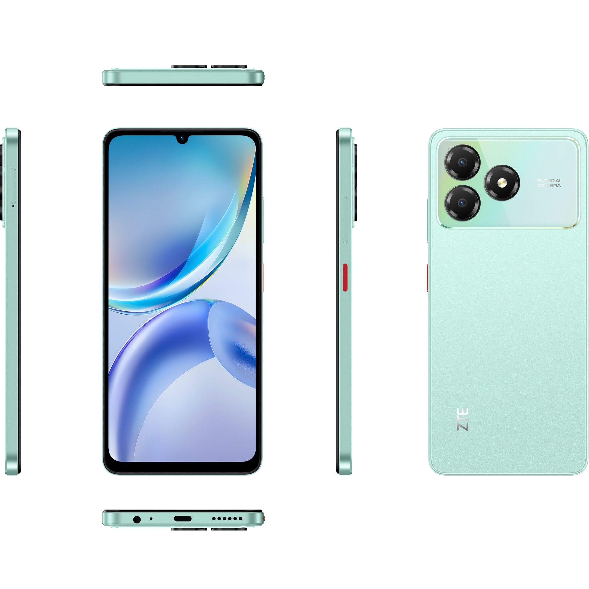 Telefon mobil ZTE Blade A36, Dual SIM, 4GB, 64GB, 4G, Green