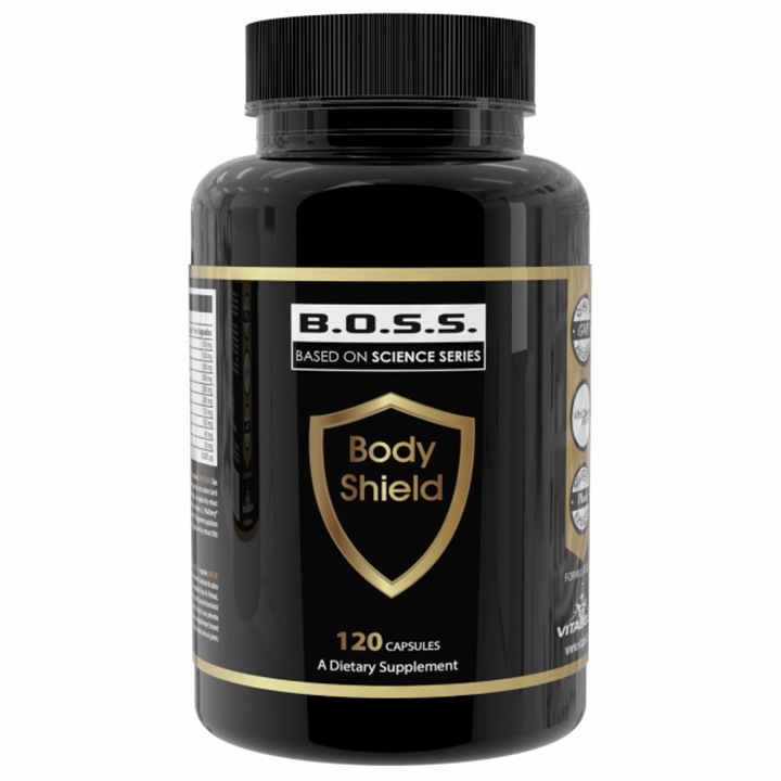 Vitabolic Body Shield Complex, 120 capsule, bergamotă, astragalus, orez roșu, saw palmetto, resveratrol, ginseng, antioxidant, 30 portii