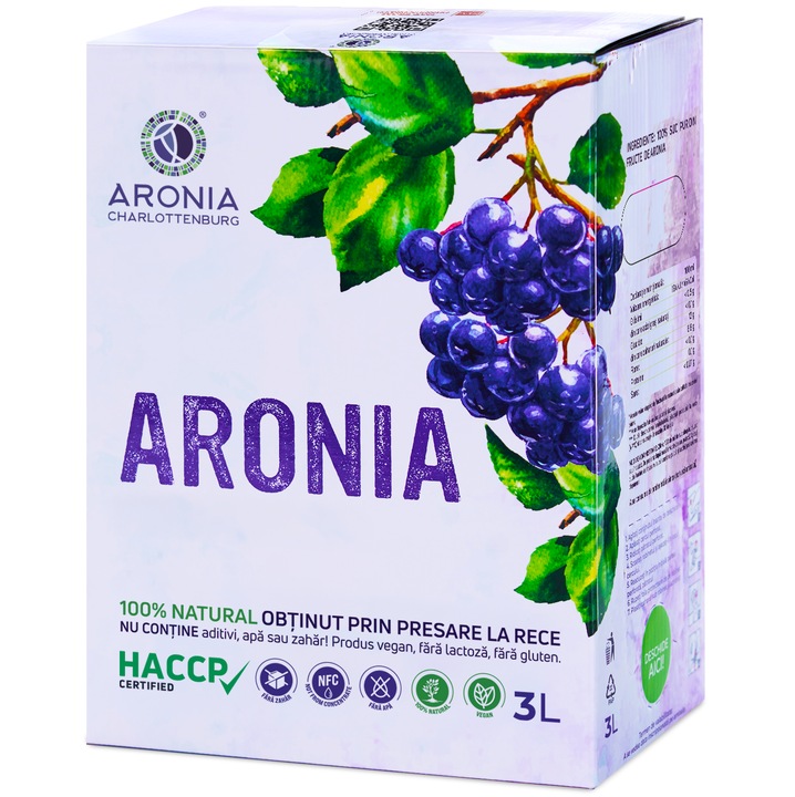 Suc de Aronia 3L, Aronia Charlottenburg, 100% natural