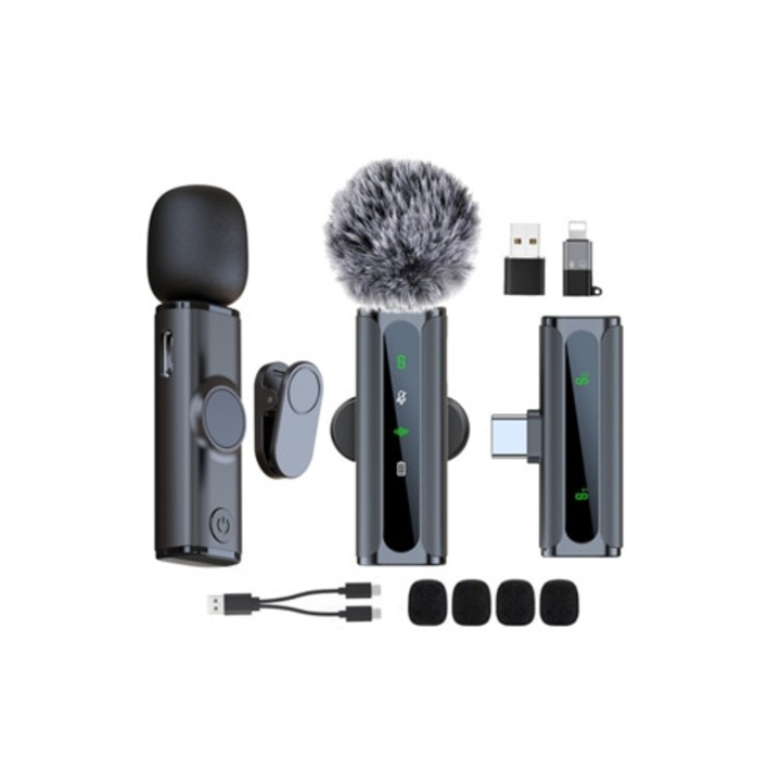 Microfon lavalier wireless Eifson H65 (3-in-1)