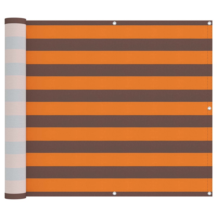 Ecran de balcon vidaXL, Portocalie si maro 100 x 200 cm Material Oxford